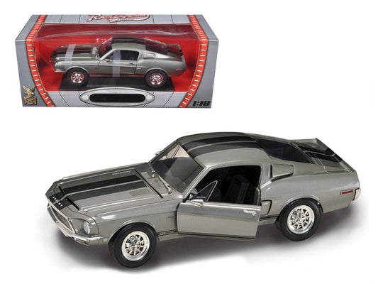 1968 Shelby GT 500KR Silver 1/18 Diecast Model Car