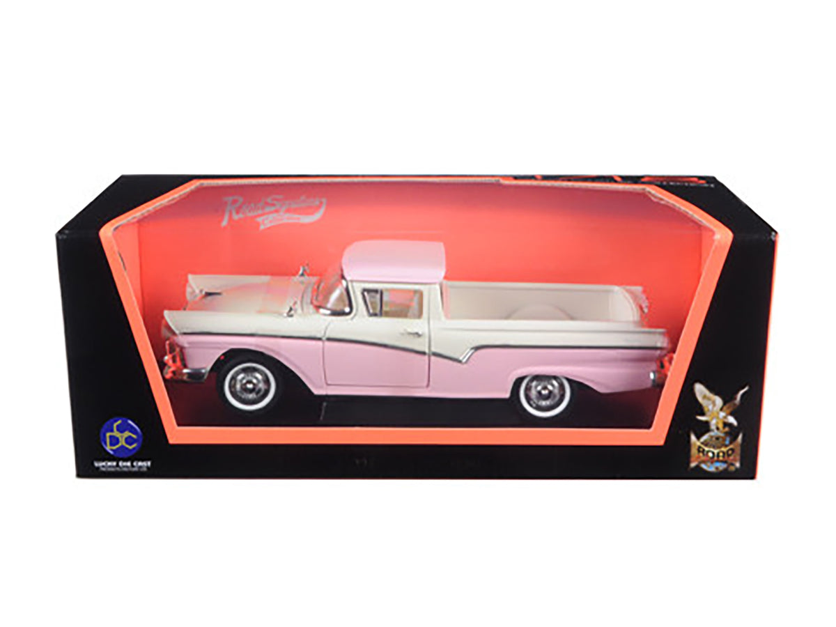 1957 Ford Ranchero Pickup Truck Pink 1/18 Diecast Model