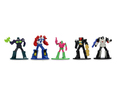 Set of 12 Diecast Figures "Transformers" Franchise "Nano Metalfigs" Series Diecast Models