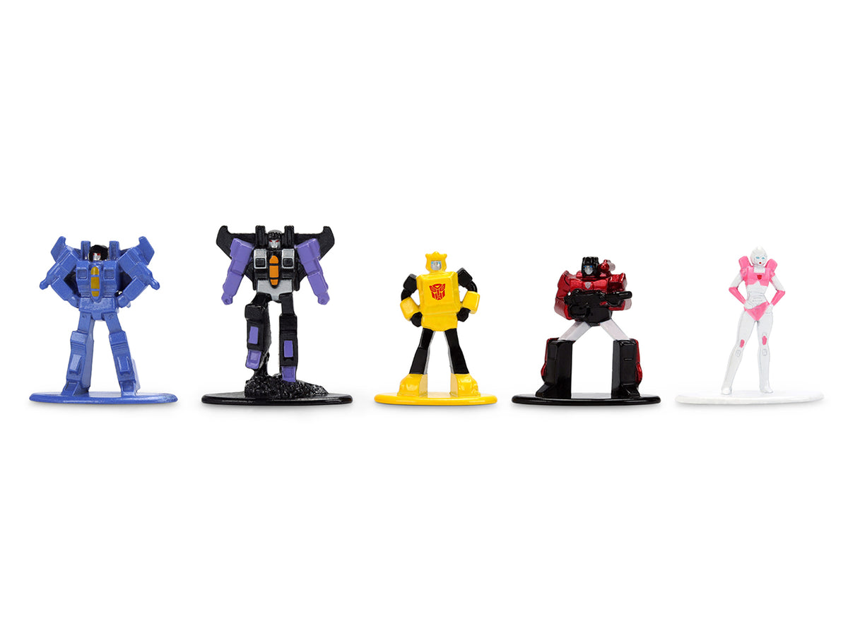 Set of 12 Diecast Figures "Transformers" Franchise "Nano Metalfigs" Series Diecast Models