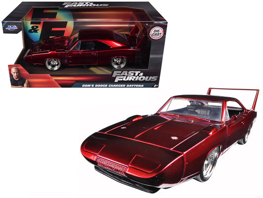 1969 Dodge Charger Daytona Red "Fast & Furious 7" (2015) Movie 1/24 Diecast Model Car
