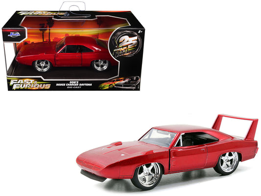 Dom's Dodge Charger Daytona Red Metallic "Fast & Furious 6" (2013) Movie "25 Years of Fast & Furious" Series die cast model car