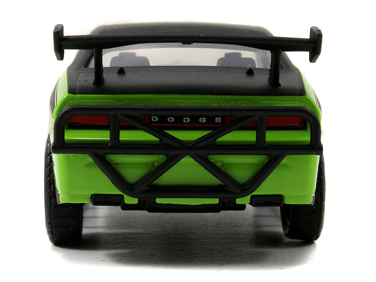 Letty's Dodge Challenger SRT8 Green with Matt Black Top and Hood and Black Stripes "Furious 7" (2015) Movie "Fast & Furious 25th Anniversary" Series 1/32 Diecast Car Model