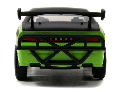 Letty's Dodge Challenger SRT8 Green with Matt Black Top and Hood and Black Stripes "Furious 7" (2015) Movie "Fast & Furious 25th Anniversary" Series 1/32 Diecast Car Model