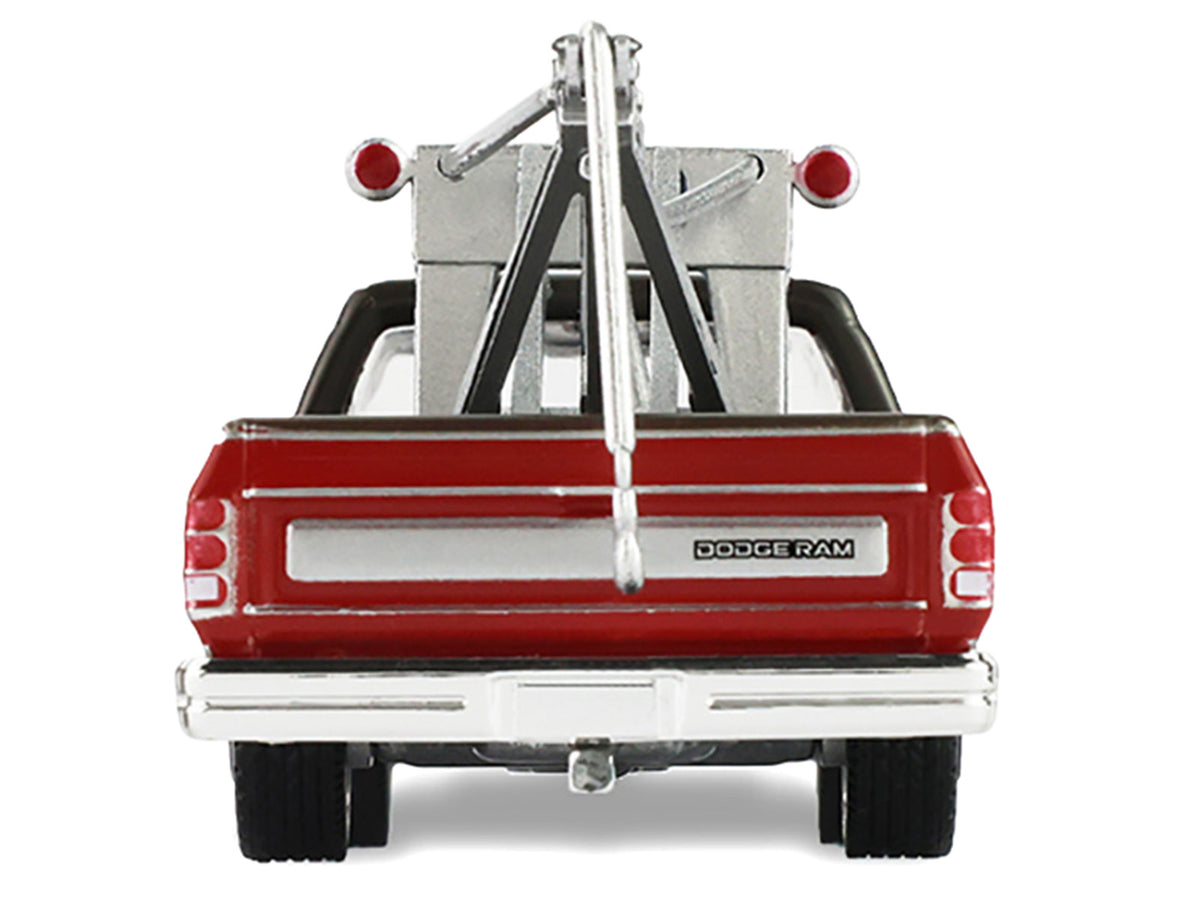 1983 Dodge Ram D-100 Royal SE Tow Truck with Drop-In Tow Hook "Hobby Shop Auto Mechanic" Brown and Red with Work Lights "The Hobby Shop" Series 17 1/64 Diecast Model Car