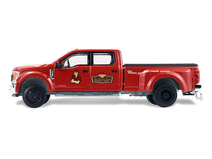 2022 Ford F-450 Dually Pickup Truck "Hobby Shop Auto Mechanic" Red with Mechanic Figure "The Hobby Shop" Series 17 1/64 Diecast Model Car