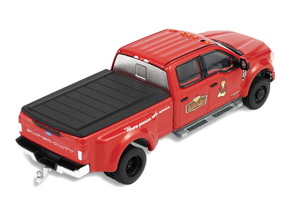 2022 Ford F-450 Dually Pickup Truck "Hobby Shop Auto Mechanic" Red with Mechanic Figure "The Hobby Shop" Series 17 1/64 Diecast Model Car
