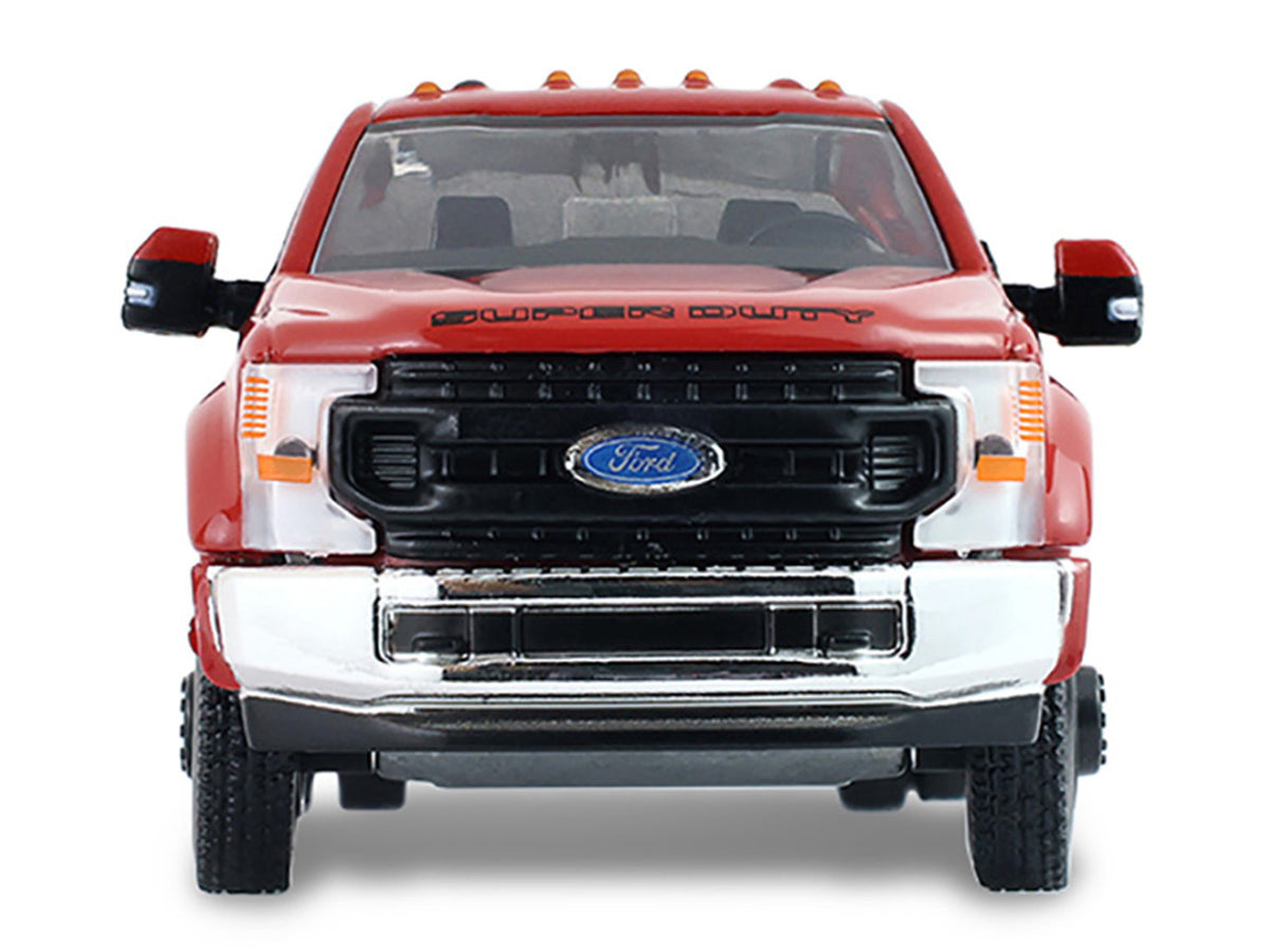 2022 Ford F-450 Dually Pickup Truck "Hobby Shop Auto Mechanic" Red with Mechanic Figure "The Hobby Shop" Series 17 1/64 Diecast Model Car