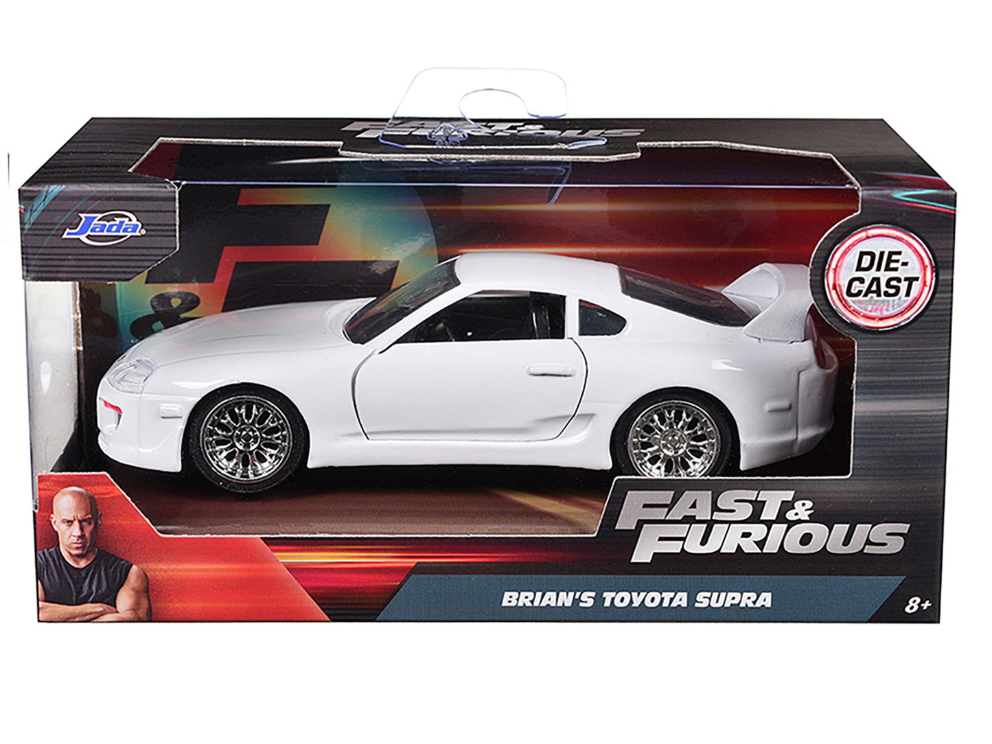 Brian's Toyota Supra White "Fast & Furious 7" (2015) Movie 1/32 Diecast Model Car