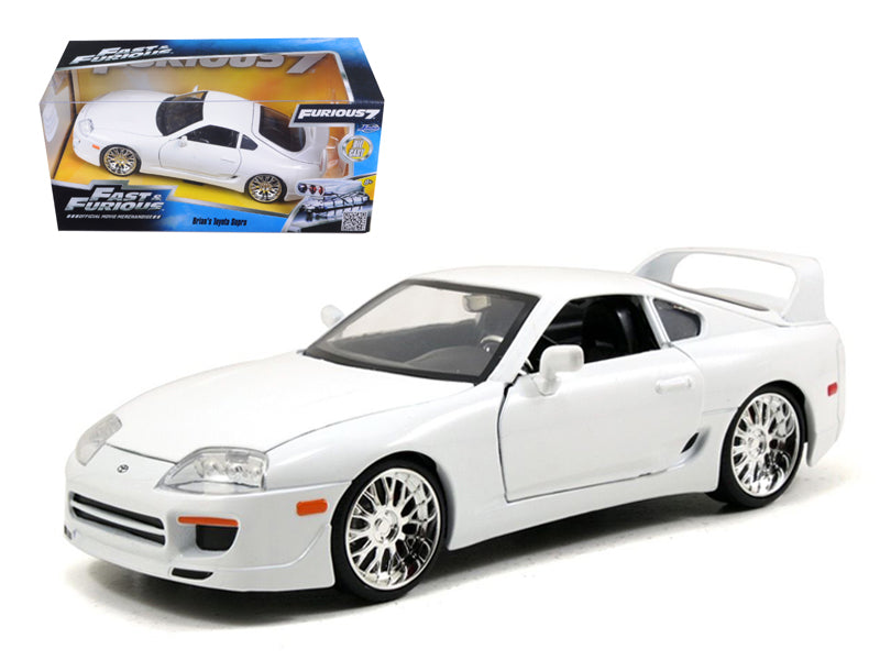 Brian's Toyota Supra White "Fast & Furious" Movie 1/24 Diecast Model Car