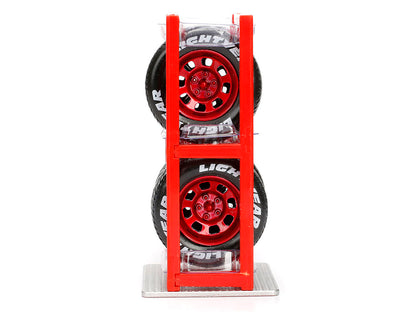 Cruising Lightning McQueen Red Metallic with Extra Wheels Disney & Pixar "Cars" Movie "Hollywood Rides" Series Diecast Model Car