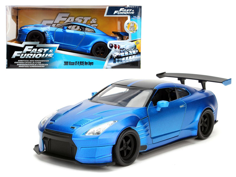 Brian's 2009 Nissan GTR R35 Blue Ben Sopra "Fast & Furious" Movie 1/24 Diecast Model Car