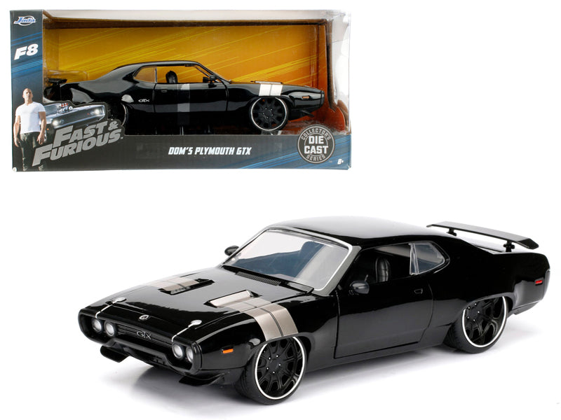 Dom's Plymouth GTX Fast & Furious F8 "The Fate of the Furious" Movie 1/24 Diecast Model Car