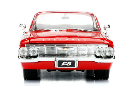 Dom's Chevrolet Impala Red "Fast & Furious F8: The Fate of the Furious" (2017) Movie "25 Years of Fast & Furious" Series 1/24 Diecast Model Car