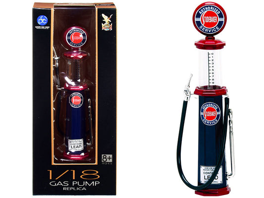 "Studebaker" Vintage Cylinder Gas Pump 1/18 Diecast Replica
