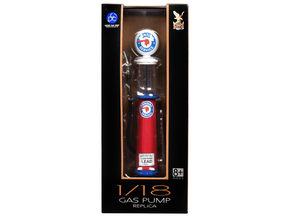 Pontiac Gasoline Vintage Gas Pump Cylinder 1/18 Diecast Replica