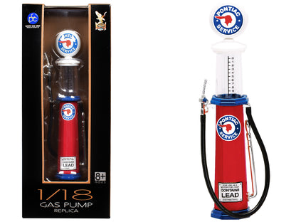 Pontiac Gasoline Vintage Gas Pump Cylinder 1/18 Diecast Replica
