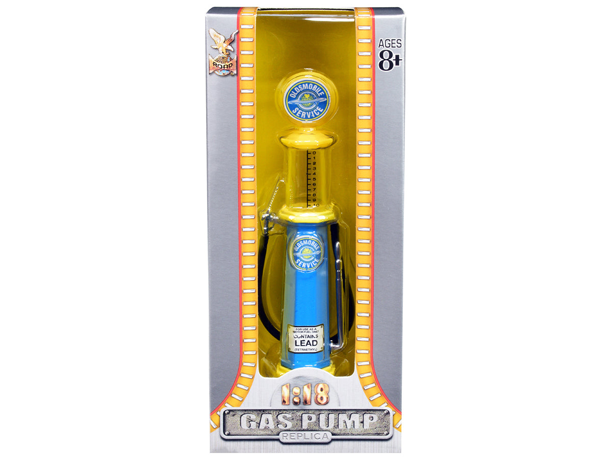 Oldsmobile Service Vintage Cylinder Gas Pump 1/18 Diecast Replica