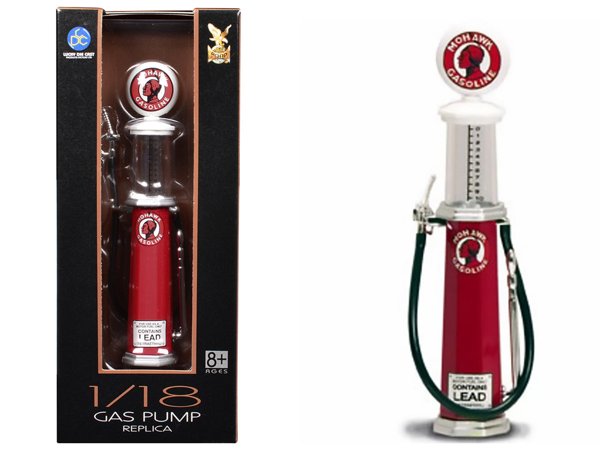 Mohawk Gasoline Vintage Gas Pump Cylinder 1/18 Diecast Replica