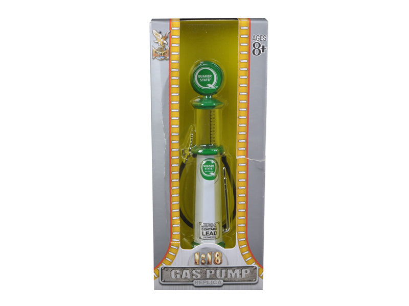 Quaker State Gasoline Vintage Gas Pump Cylinder 1/18 Diecast Replica