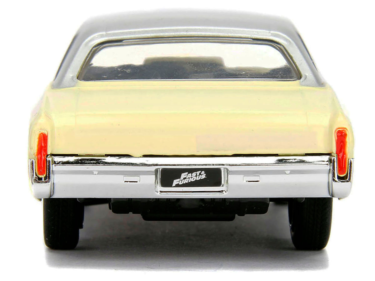 Chevrolet Monte Carlo Cream with Silver Hood and Top "The Fast and the Furious: Tokyo Drift" (2006) Movie "Fast & Furious" Series 1/32 Diecast Model Car