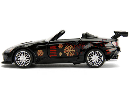 Honda S2000 Convertible Black with Graphics "The Fast and the Furious" (2001) Movie "25 Years of Fast & Furious" Series 1/32 Diecast Model Car