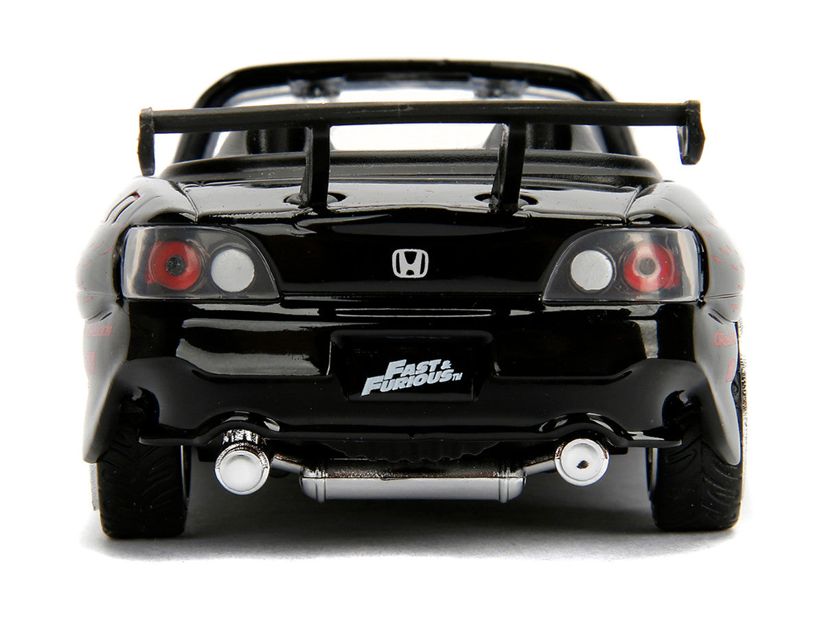 Honda S2000 Convertible Black with Graphics "The Fast and the Furious" (2001) Movie "25 Years of Fast & Furious" Series 1/32 Diecast Model Car