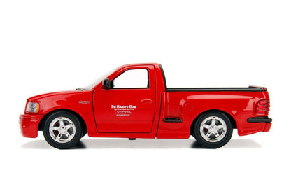 Ford F-150 SVT Lightning Pickup Truck Red "The Fast and the Furious" (2001) Movie "25 Years of Fast & Furious" Series 1/24 Diecast Model Car
