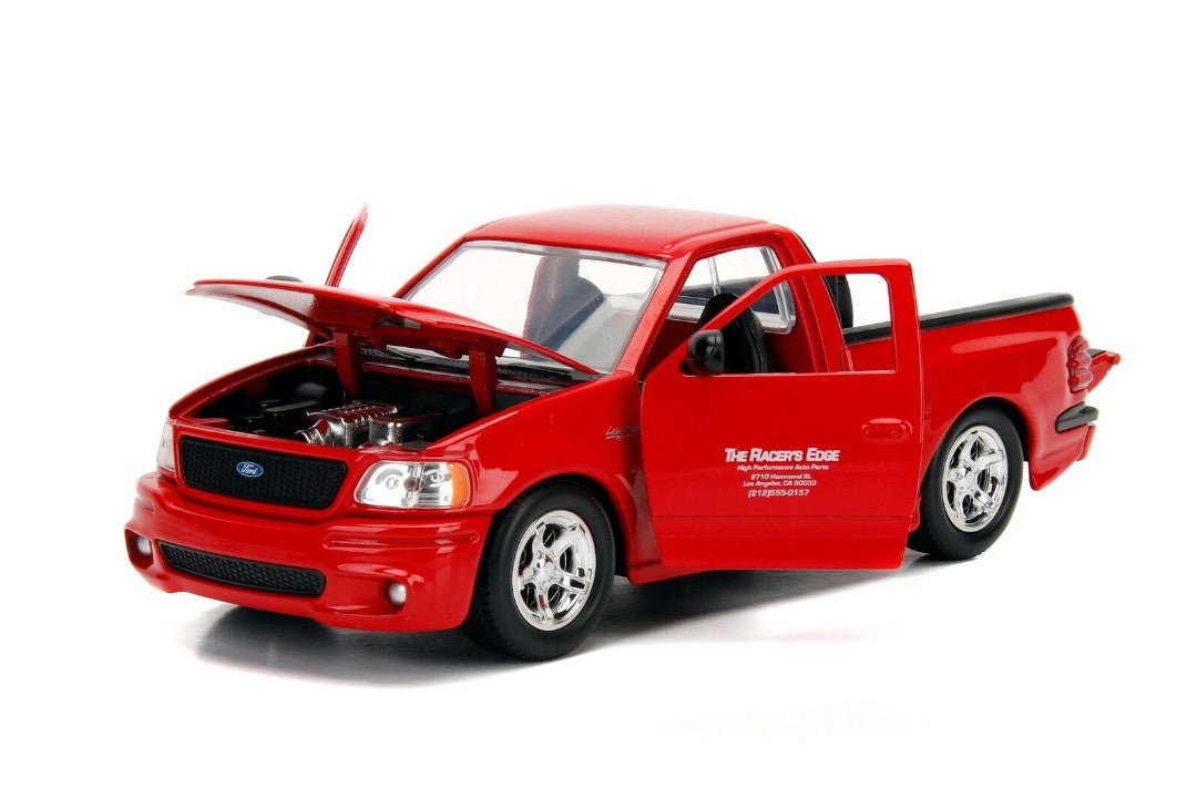 Ford F-150 SVT Lightning Pickup Truck Red "The Fast and the Furious" (2001) Movie "25 Years of Fast & Furious" Series 1/24 Diecast Model Car