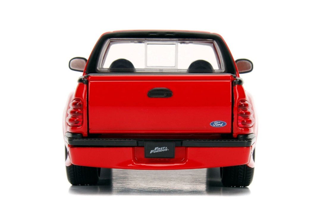 Ford F-150 SVT Lightning Pickup Truck Red "The Fast and the Furious" (2001) Movie "25 Years of Fast & Furious" Series 1/24 Diecast Model Car