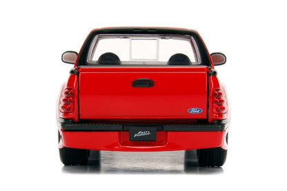 Ford F-150 SVT Lightning Pickup Truck Red "The Fast and the Furious" (2001) Movie "25 Years of Fast & Furious" Series 1/24 Diecast Model Car
