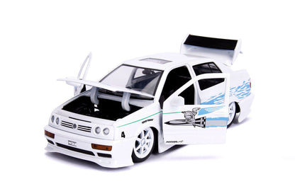 Jesse's Volkswagen Jetta White with Graphics "Fast & Furious" Movie 1/24 Diecast Model Car