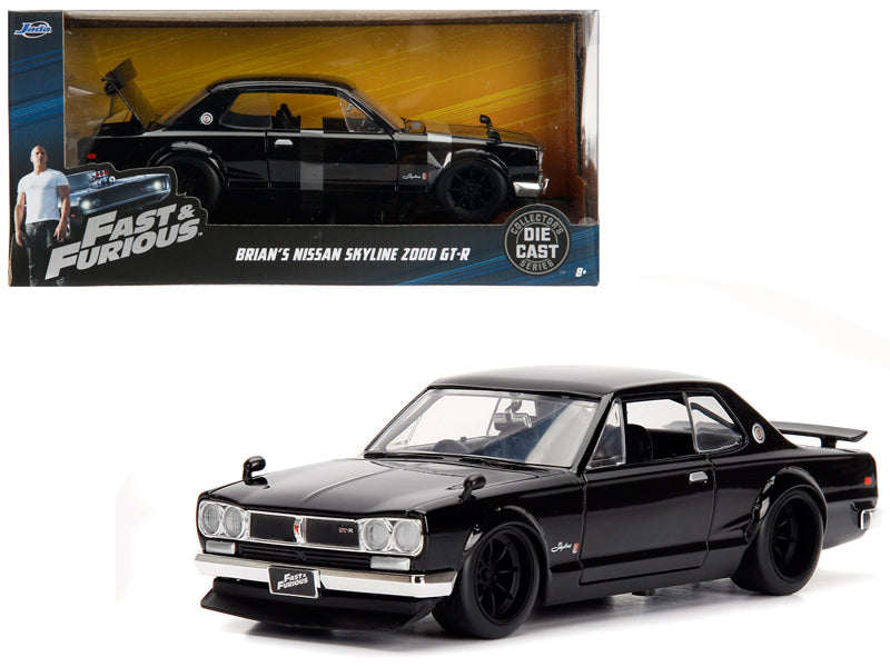 Brian's Nissan Skyline 2000 GT-R RHD (Right Hand Drive) Black "Fast & Furious" Movie 1/24 Diecast Model Car