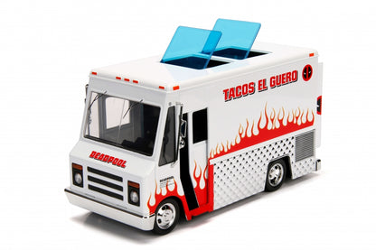 Deadpool Taco Truck with Deadpool Diecast Figurine "Marvel" Series 1/24 Diecast Model
