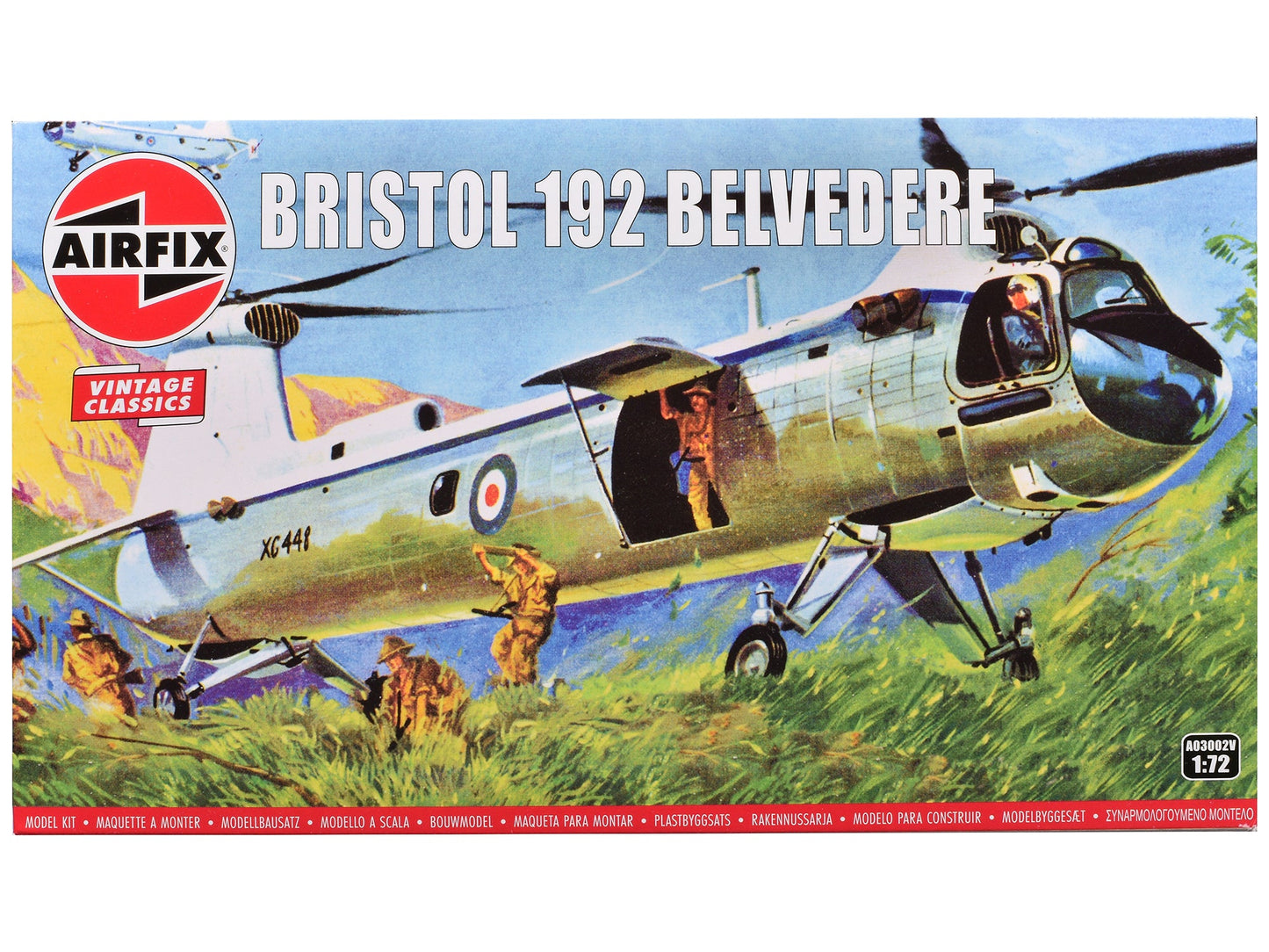 Level 2 Model Kit Bristol 192 Belvedere Helicopter with 2 Scheme Options 1/72 Plastic Model Kit