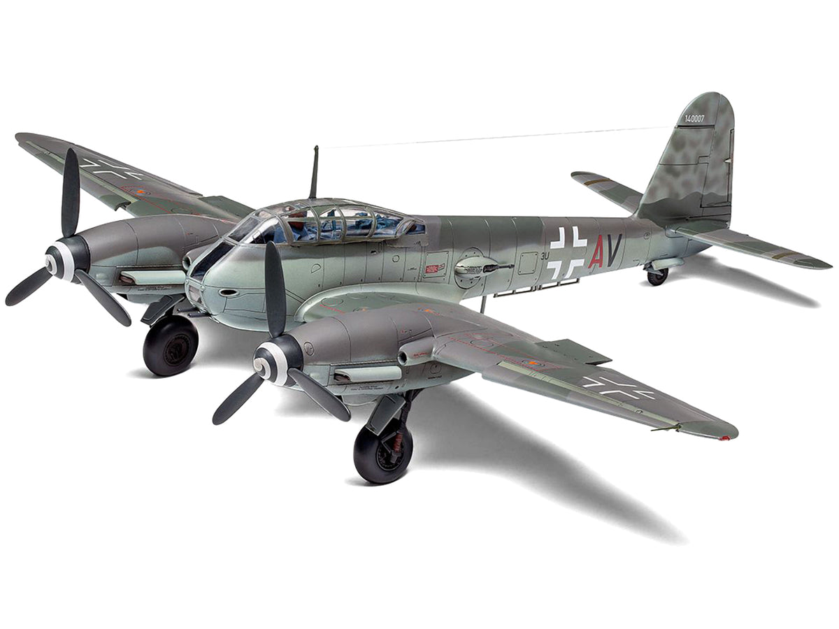 Level 2 Model Kit Messerschmitt Me410A-1/U2 & U4 Fighter-Bomber Aircraft with 2 Scheme Options 1/72 Plastic Model Kit
