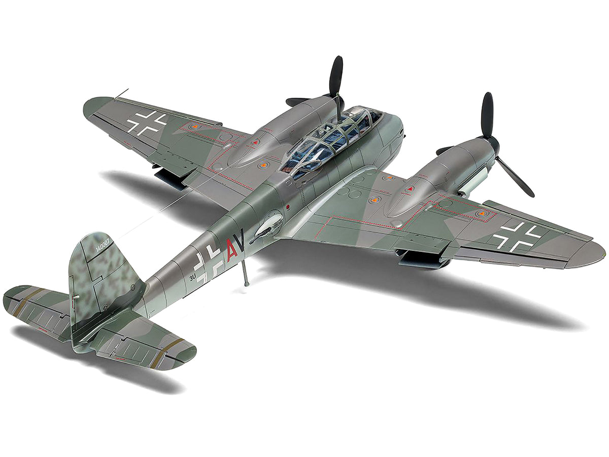 Level 2 Model Kit Messerschmitt Me410A-1/U2 & U4 Fighter-Bomber Aircraft with 2 Scheme Options 1/72 Plastic Model Kit