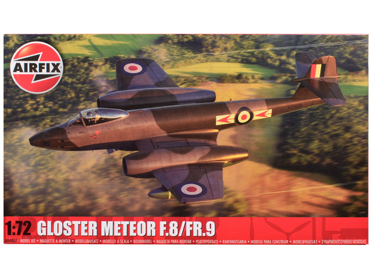 Level 2 Model Kit Gloster Meteor F.8/FR.9 Fighter Aircraft with 2 Scheme Options 1/72 Plastic Model Kit