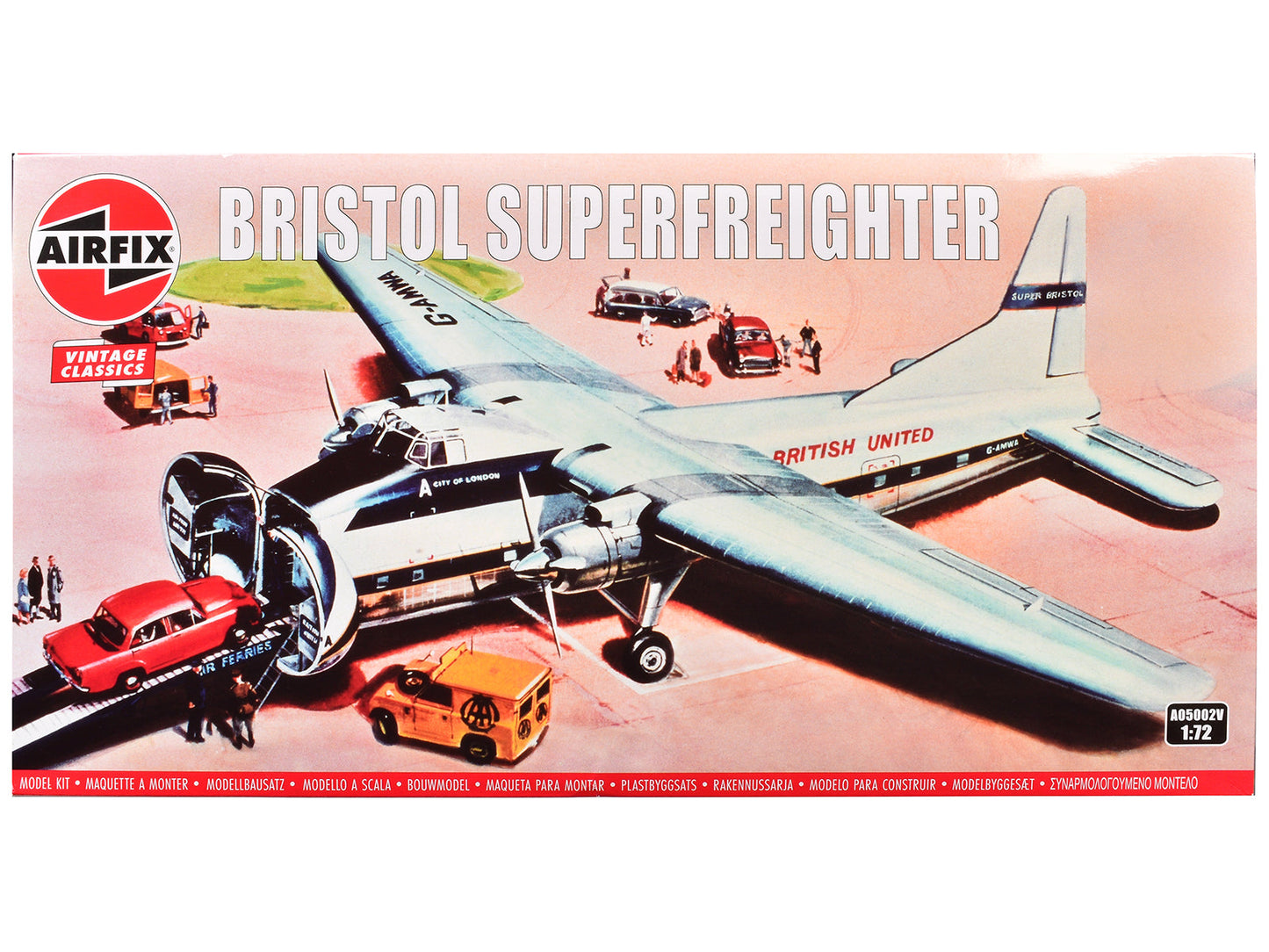 Level 2 Model Kit Bristol Superfreighter Freighter Aircraft "British United Air Ferries (BUAF)" 1/72 Plastic Model Kit