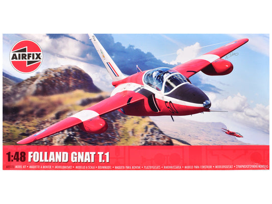 Level 2 Model Kit Folland Gnat T.1 Fighter Aircraft with 2 Scheme Options 1/48 Plastic Model Kit