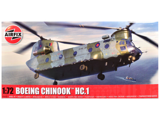 Level 3 Model Kit Boeing Chinook HC.1 Helicopter with 2 Scheme Options 1/72 Plastic Model Kit