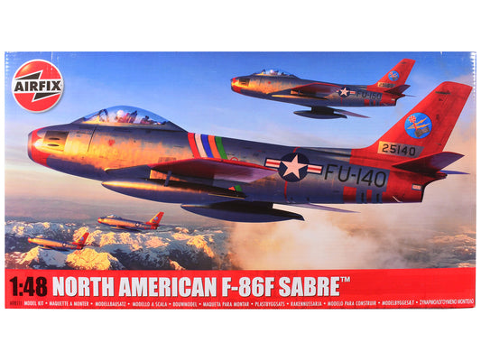 Level 2 Model Kit North American F-86F Sabre Aircraft with 2 Scheme Options 1/48 Plastic Model Kit