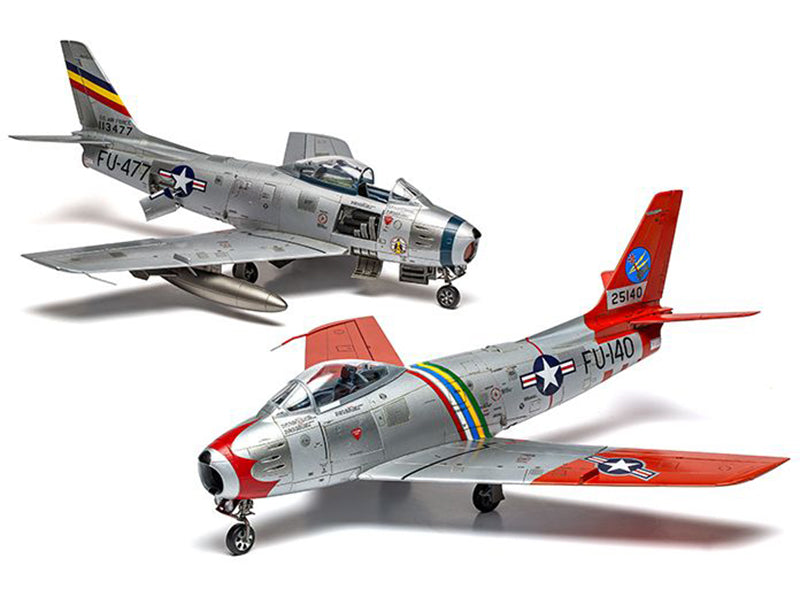 Level 2 Model Kit North American F-86F Sabre Aircraft with 2 Scheme Options 1/48 Plastic Model Kit