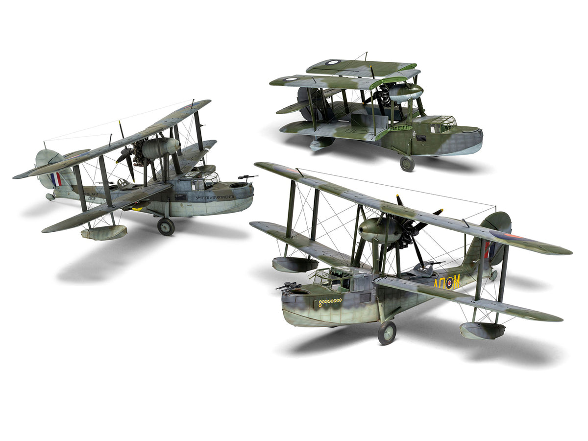 Level 3 Model Kit Supermarine Walrus Mk.I Aircraft with 3 Scheme Options 1/48 Plastic Model Kit