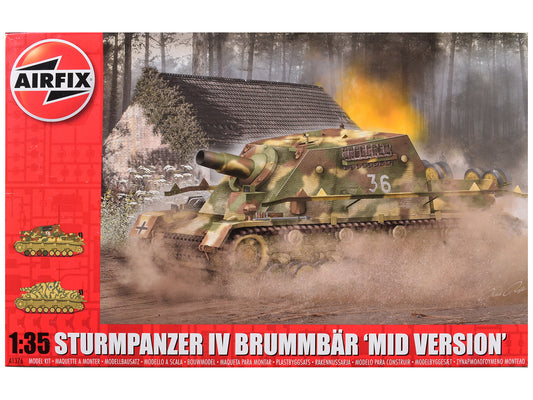 Level 3 Model Kit Sturmpanzer IV Brummbar "Mid Version" Tank with 2 Scheme Options 1/35 Plastic Model Kit