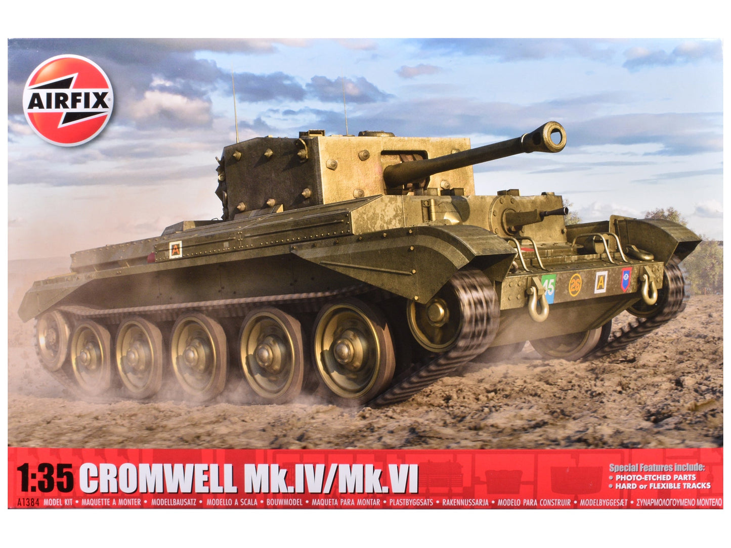 Level 3 Model Kit Cromwell Mk.IV / Mk.VI Cruiser Tank with 2 Scheme Options 1/35 Plastic Model Kit