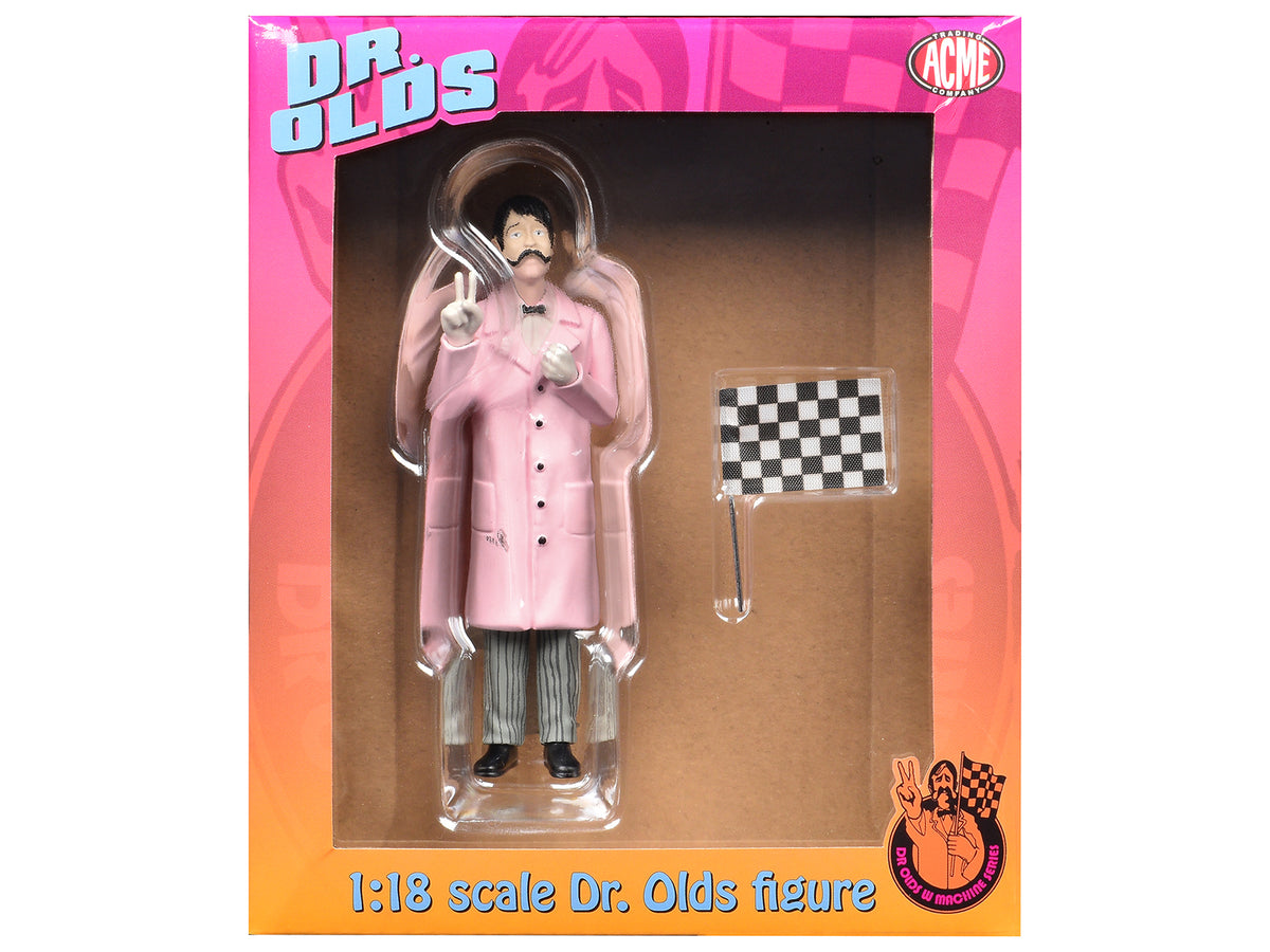"Dr. Olds" Figure with Flag for 1/18 Scale Models
