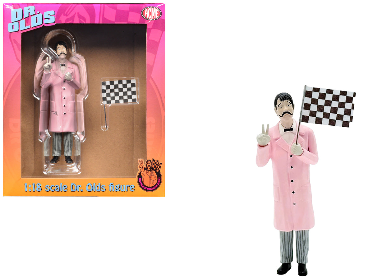 "Dr. Olds" Figure with Flag for 1/18 Scale Models