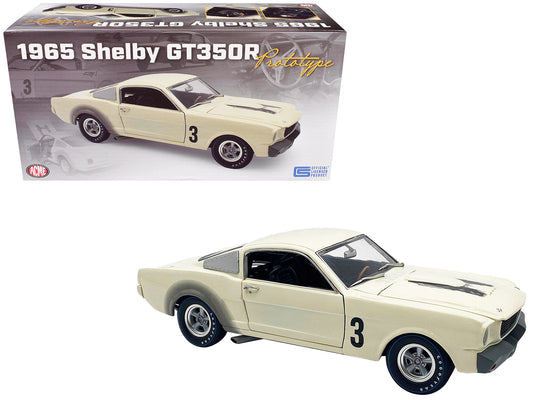 1965 Shelby GT350R Prototype #3 White Limited Edition to 312 pieces Worldwide 1/18 Diecast Model Car