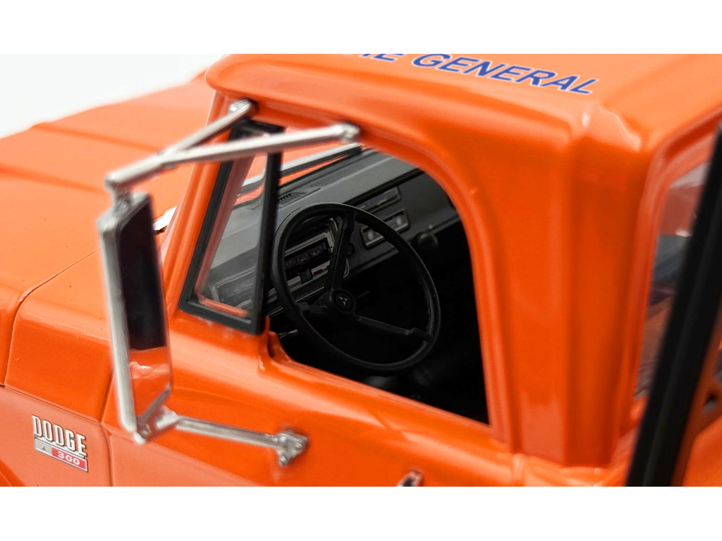 1970 Dodge D-300 Ramp Truck #01 "The General" Orange Limited Edition to 852 pieces Worldwide 1/18 Diecast Model Car